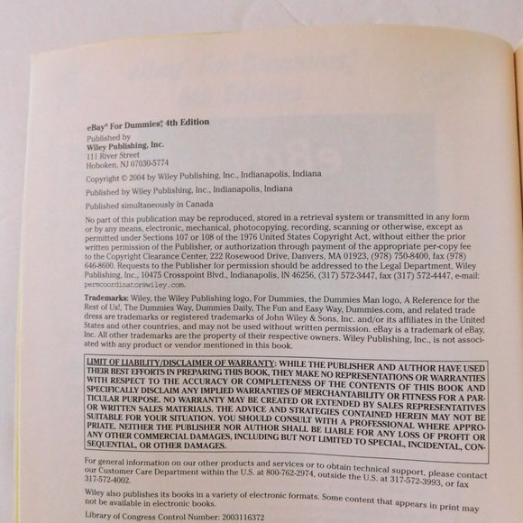 eBay for Dummies by Marsha Collier 4th Edition 2004 Trade Paperback - Picture 3 of 6